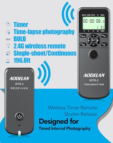 Camera Wireless Interval Shutter Remote Timer Release for Nikon N10 Replaces for Nikon MC-DC2