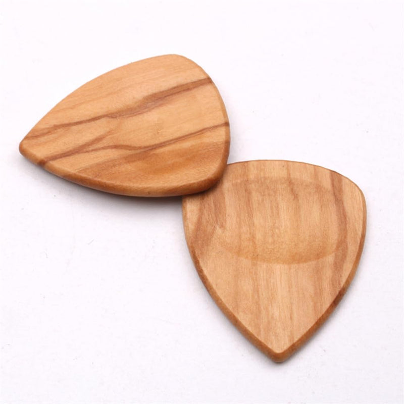 Set of 2 guitar picks made of real wood | For electric, acoustic and bass guitars in various strengths, 1 inch