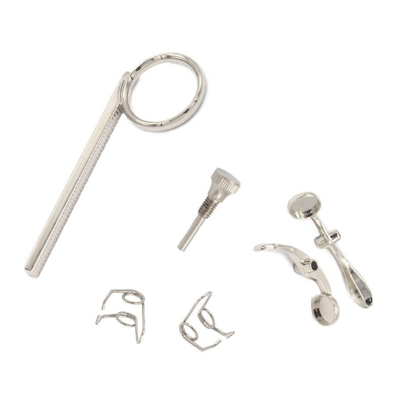 CashBeat Trumpet Repair Kit, Silver Trumpet Valve Cap Buttons, Piston Spring, Valve Spring Screw Parts, Essential Replacement Parts for Wind Instruments