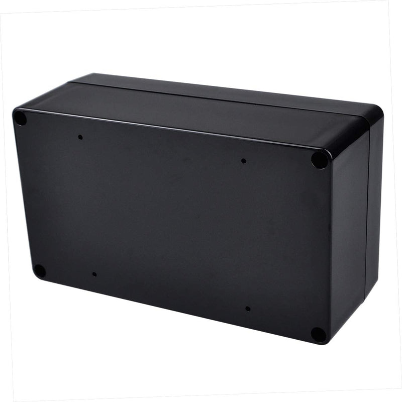 Therlan Electronic Junction Box IP65, Electronic Housing, Waterproof Junction Box, Surface-Mounted Junction Box, Project Box, Plastic Junction Box, ABS Surface-Mounted Box (158 x 90 x 60 mm, Black) 158 x 90 x 60 mm