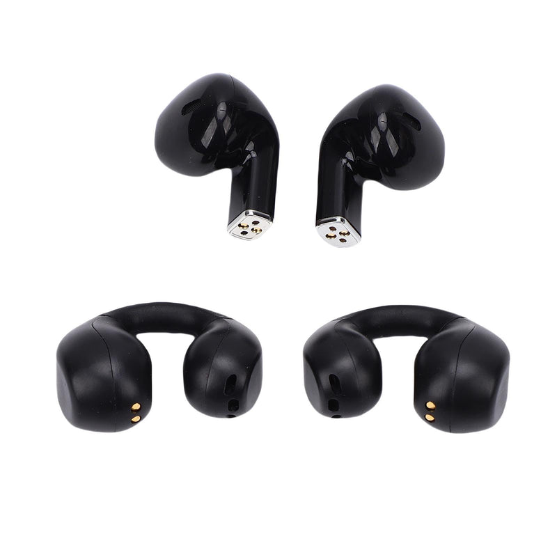 Tangxi 2-in-1 Clip on Open Ear Headphones Wireless Earbuds, Bluetooth 5.3 Couple Earbuds with Clear HiFi Sound, Noise Reduction, IPX5 Water Proof, 140H Playtime (Black) Black