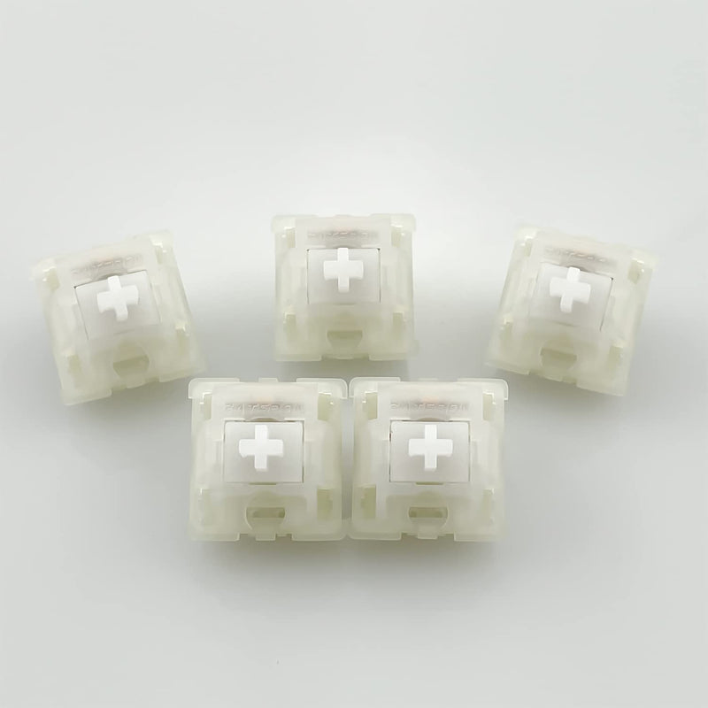 Gateron Switches Milky White Mechanical Keyboard Yellow 5pins for All MX Mechanical Keyboard(108 Pcs, White) 105pcs