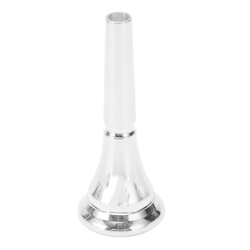 Silver Horn French Horn Mouthpiece Brass Standard Replacement for Novice and Professional Players Silver