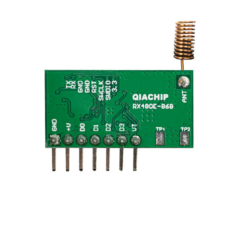 QIACHIP RX480e 868 MHz Transmitter Receiver RF Radio Module for Arduino and Garage Door Opener, Wireless Module with Antenna 4 Sets RX480E-868*4