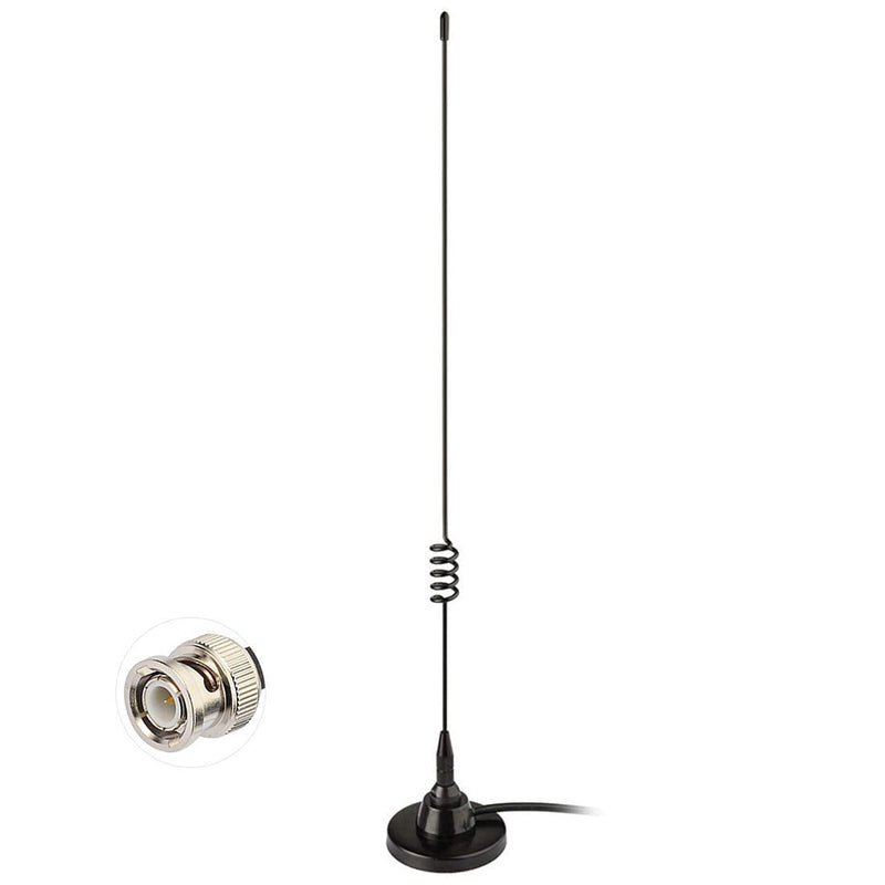 Bingfu HF VHF UHF Ham Amateur Mobile Radio Police Scanner Antenna Magnetic Base BNC Male Compatible with Uniden Bearcat Whistler Radio Shack Police Scanner BNC Male Antenna I