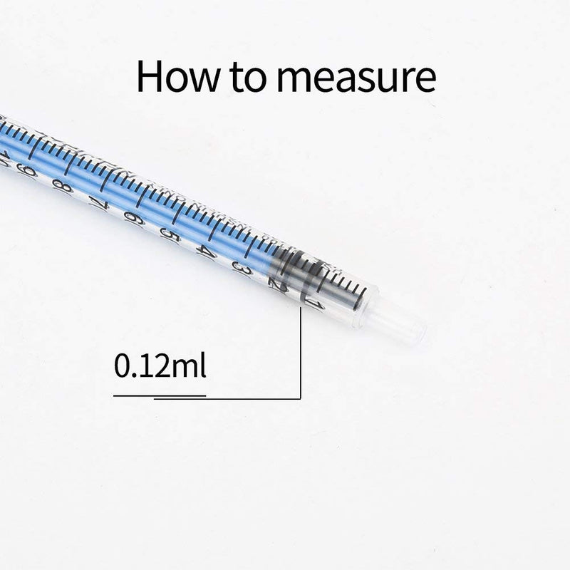 [AUSTRALIA] - Gebildet 100 x 1 ml Syringes, Oil Dosing Syringe (without Needles) with Caps, for Small Pet Feeding, Industrial Precision Application [Not Medical Use] 1ml-100pcs 
