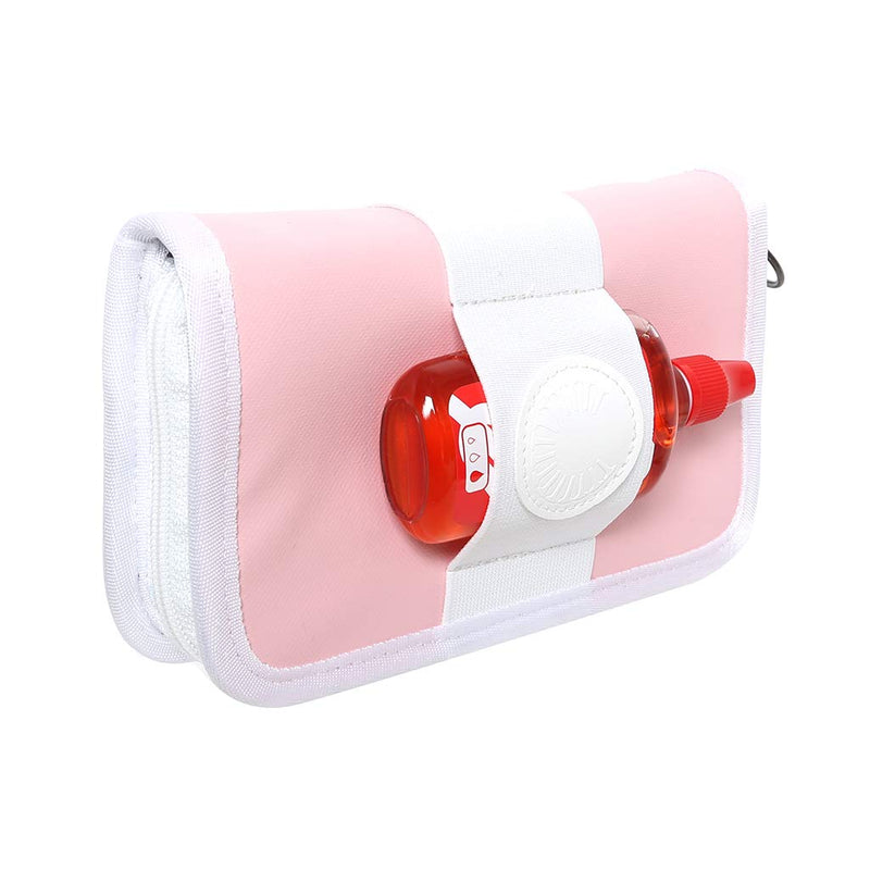 Curtis Mega Trumpet Mouthpiece Pouch - Coated Nylon with Zipper, 7 Piece (Pink)