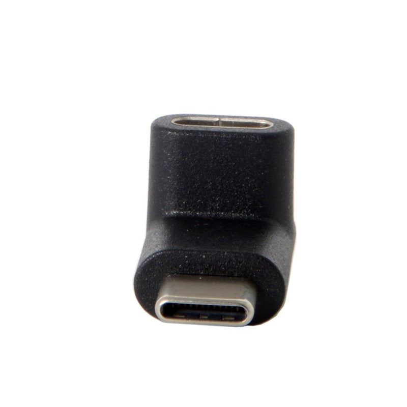 Cablecc 90 Degree Up or Down Angled Reversible USB 3.1 Type-C Male to Female Extension Adapter for Laptop & Phone