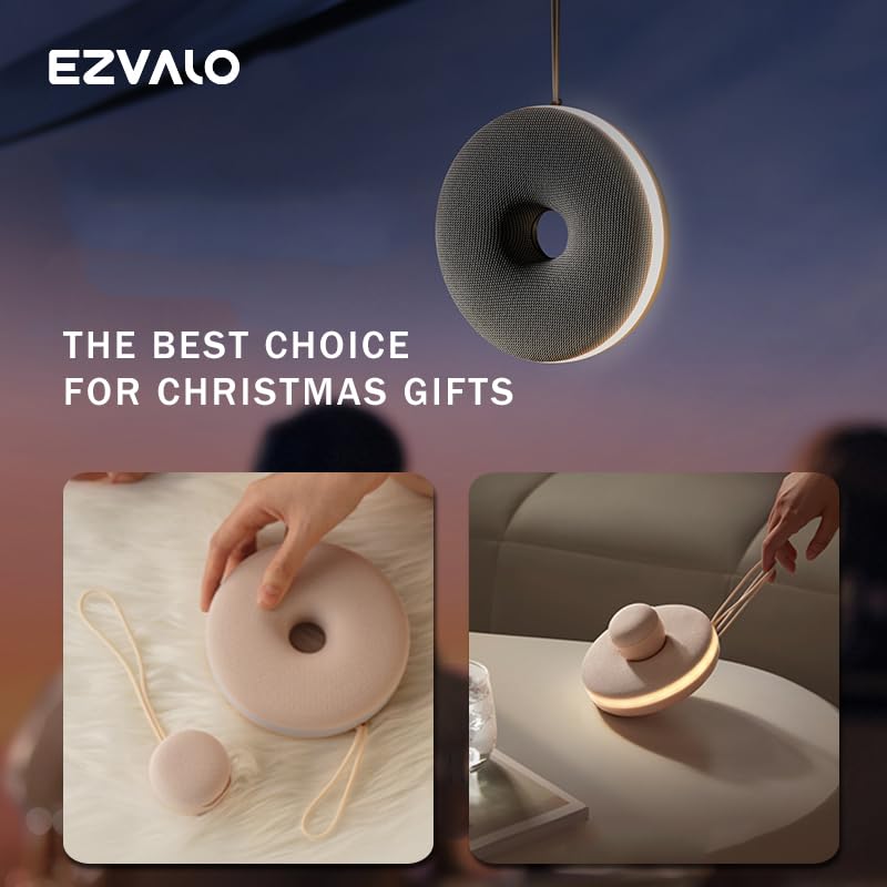 EZVALO Karaoke Machine, Portable Bluetooth Shower Speaker with 2 Wireless Microphones and Lights for Adults, Birthday Gifts for Girls Family Home Party