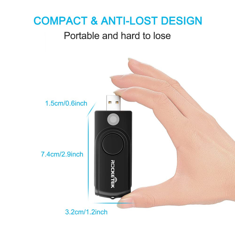 USB Smart Card Reader, Rocketek DOD Military USB CAC Memory Card Reader Compatible with Windows, Linux/Unix, MacOS X - Build in SDHC/SDXC/SD Card Reader and Micro SD Card Reader RT-SCR10
