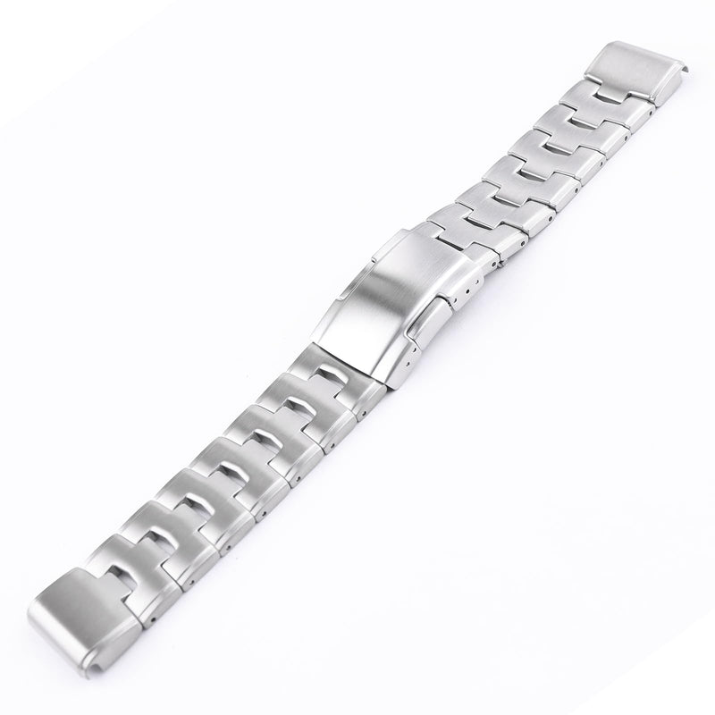 XIW Compatible for 22mm Garmin Fenix 8 47mm/E 47mm/Fenix 6 Pro/7/5 Plus/EPIX 2/Forerunner 965 Titanium Metal Quick Release Watch Band Replacement for men Wirstband Strap women Bracelet Silver