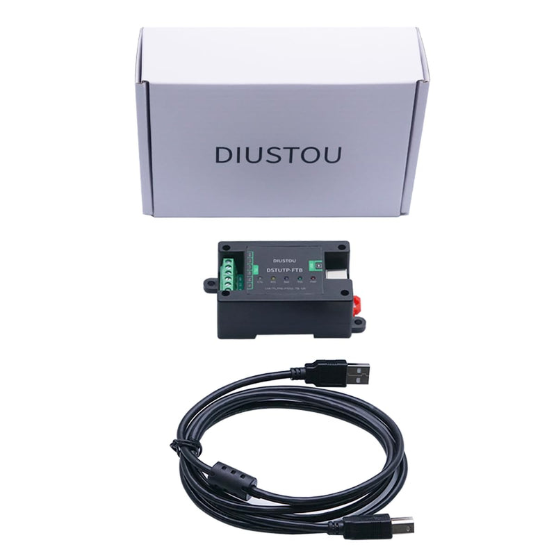 FT232 Chip USB to TTL Serial Module Bidirectional Conversion Power Isolation & Digital Isolation Transmit Data More Stable ABS DIN Case Easy Installation 3M Baud Rate Fast Speed