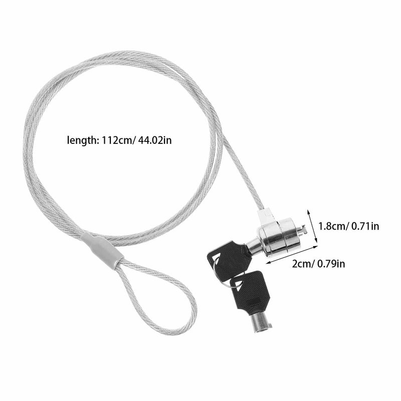 2 Sets Laptop Security Cable Locks with Keys 1.12m Anti-Theft Notebook and Computer Cable Lock for Office and Home Use
