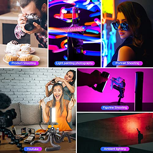 ULANZI RGB Light Wand, 360° Full Color Magnetic Mini Light Stick for Video Photography, 2500-9000K 2000mAh Rechargeable Handheld LED Light Tube for Painting Vlog TikTok YouTube 1 Piece - Mini