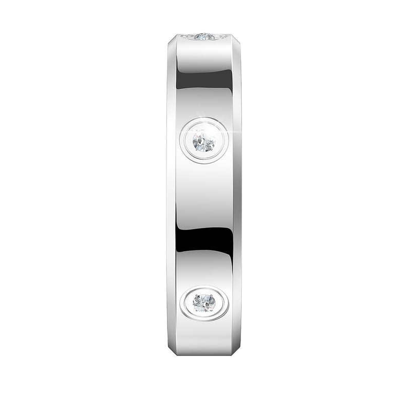 Women Smart Ring, Stainless Steel Diamond Fitness Tracker Ring with Heart Rate Sleep Monitor, Pedometer Activity Tracker, Remote Camera, Compatible with Android 8.0 iOS 12.0 and Above (Silver, 11#) Silver 11#