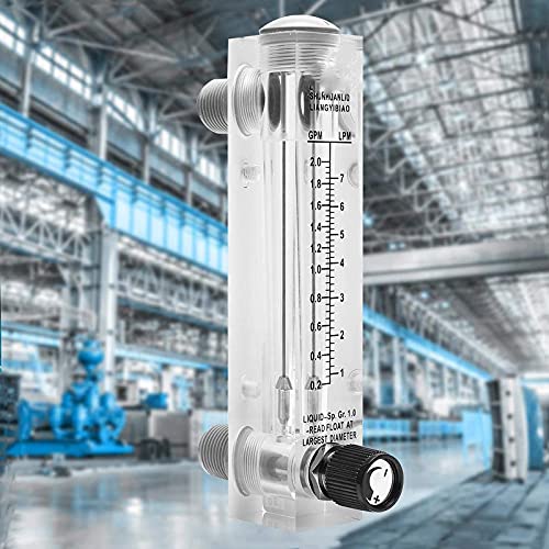 Air Gas Flow Meter, LZM-15T, 1-10 m3/h Flow Meter, Panel Air Gas Flow Type Flowmeter with Adjustable Control Valve for Gas/Oxygen/Air Flow Measurement