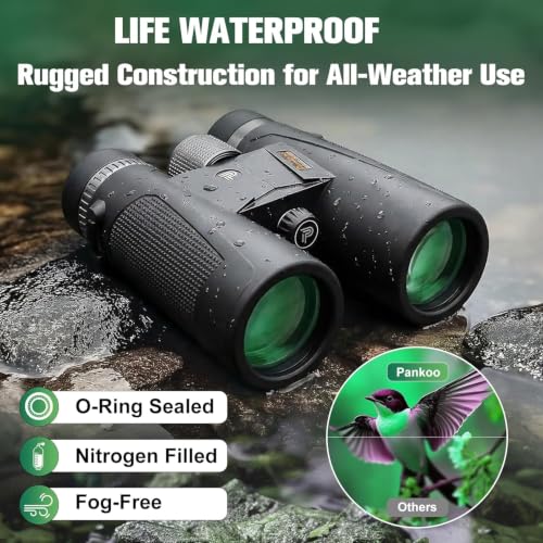 Pankoo 20x55 Binoculars for Adults High Powered,Convenient Waterproof Dark
