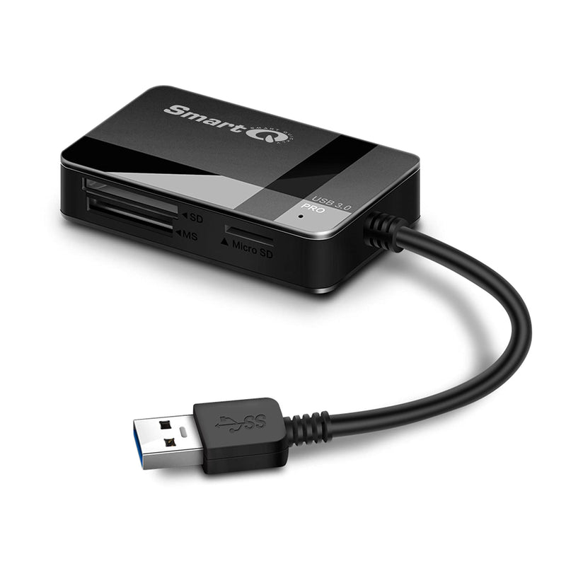 [AUSTRALIA] - SmartQ C368 Pro USB 3.0 Multi-Card Reader, Plug N Play, Apple and Windows Compatible, Powered by USB, Supports CF/SD/SDHC/SCXC/MMC/MMC Micro/RS MMC/Mini SD/Micro SD/MS Duo/MS Pro/MS Pro Pro Duo USB A 