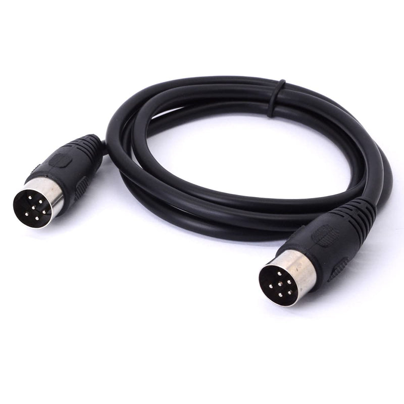 MIDI DIN 6 Pin Cable Male to Male DIN Plug Instrument Converter Adapter Midi 6pin Audio Cord for Microphone Guitar (1 M / 3.3Ft) 1 M / 3.3Ft