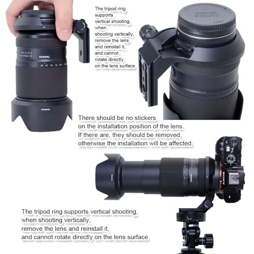 iShoot Lens Collar Tripod Mount Ring Compatible with Tamron 28-300mm F4-7.1 Di III VC VXD A074 E-Mount, Support Holder Bracket Quick Release Plate Compatible with Arca-Swiss Fit Clamp and Stabilizer