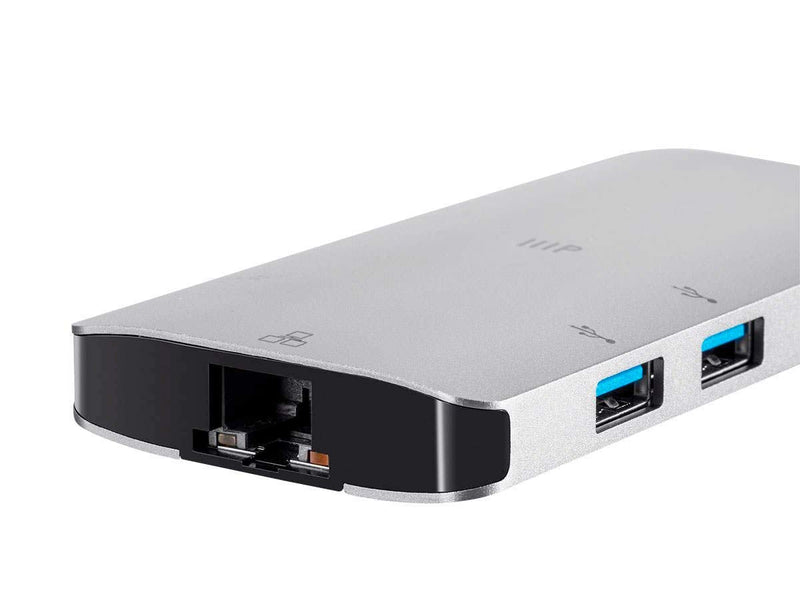 Monoprice USB-C to HDMI Adapter - Gigabit Ethernet, 3-Port USB 3.0, Card Reader, USB-C 100W, Power Delivery - Consul Series