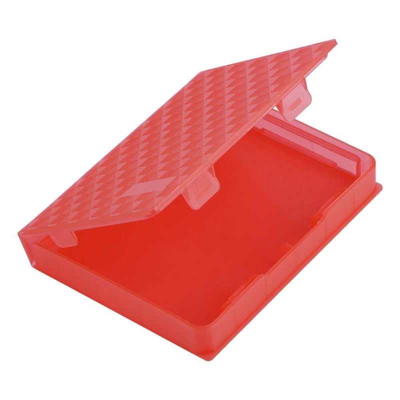 Wendry 2.5 Inch Hard Drive Case Protective Box,Storage Box for HDD SSD External Hard Drive Case,Moisture-Proof and Anti-Static Storage Case red