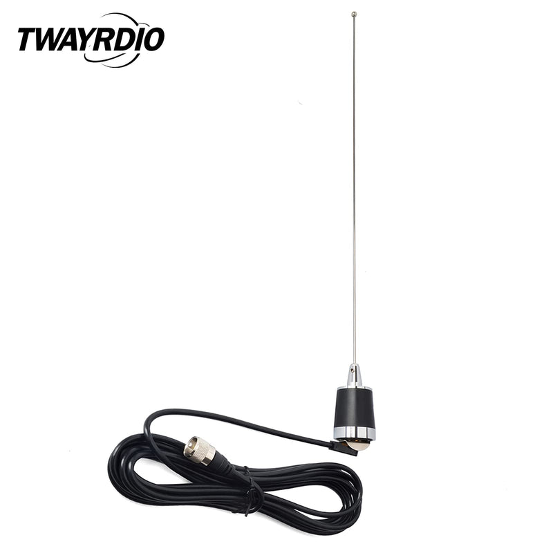 [AUSTRALIA] - TWAYRDIO Dual Band 144MHz/430MHz NMO Antenna, 3/8" Hole NMO Antenna Mount with 13ft Low Loss RG58 Coaxial Cable PL259 Plug for Motorola Midland Yaesu Icom Mobile Two Way Radio 