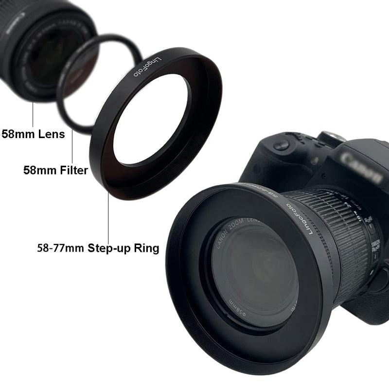 [AUSTRALIA] - Front Step Up Ring 67mm to 80mm Lens Matte Box Adapter O.D,67mm Lens Adapter Ring to 77mm Lens Filters/Lens Cap LingoFoto 67-77mm 