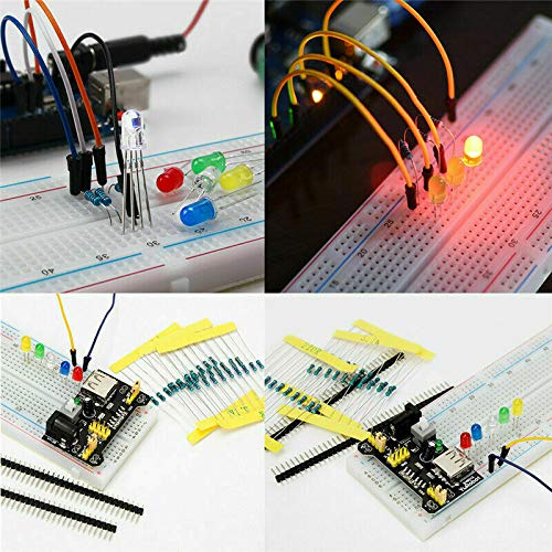 ZHITING Starter Kit for Electronic Components Breadboard LED Summer Resistance Transistor