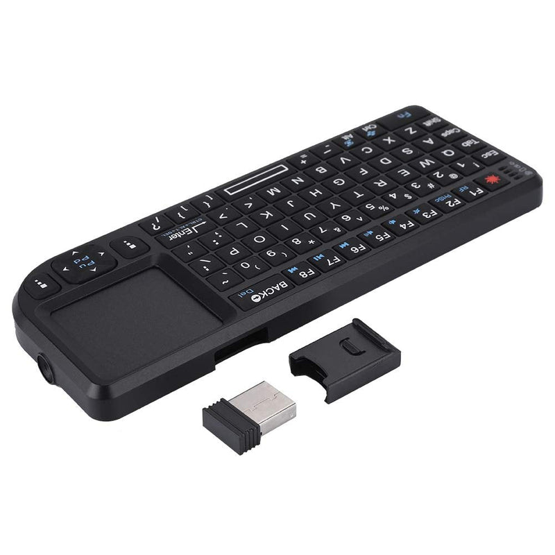 2.4GHz Wireless Touchpad Keyboard, Super Thin&Lightweight Rechargeable Ultra Mini Thin USB Backlit Keyboard, Plug and Play Fits for HTPC, for PS3/4