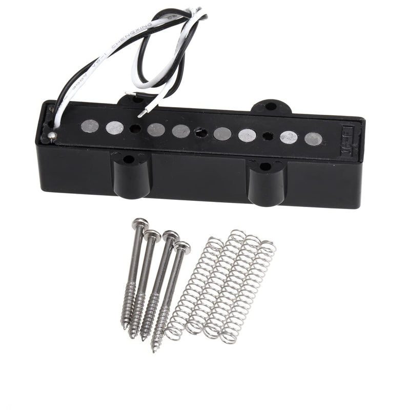 Wilkinson M-series WOJB Variable Gauss Alnico 5 Jazz Bass Neck Pickup Vintage Tone for 4-string JB Style Electric Bass, Black