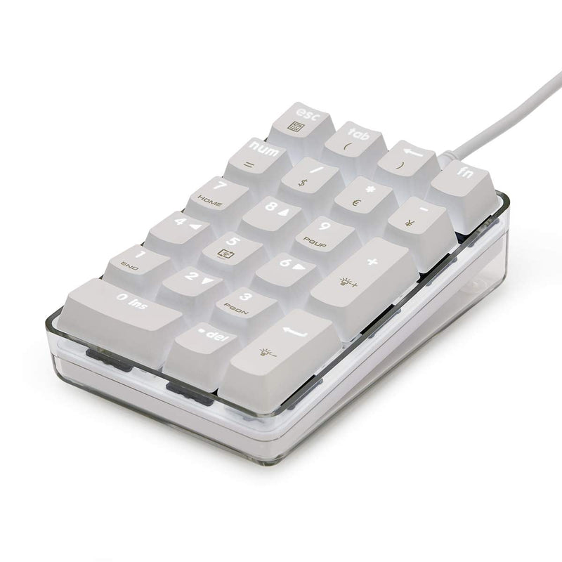 Magicforce Number Pad, Mechanical USB Wired Numeric Keypad with Blue LED Backlit 21-Key Numpad for Laptop Desktop Computer PC Blue