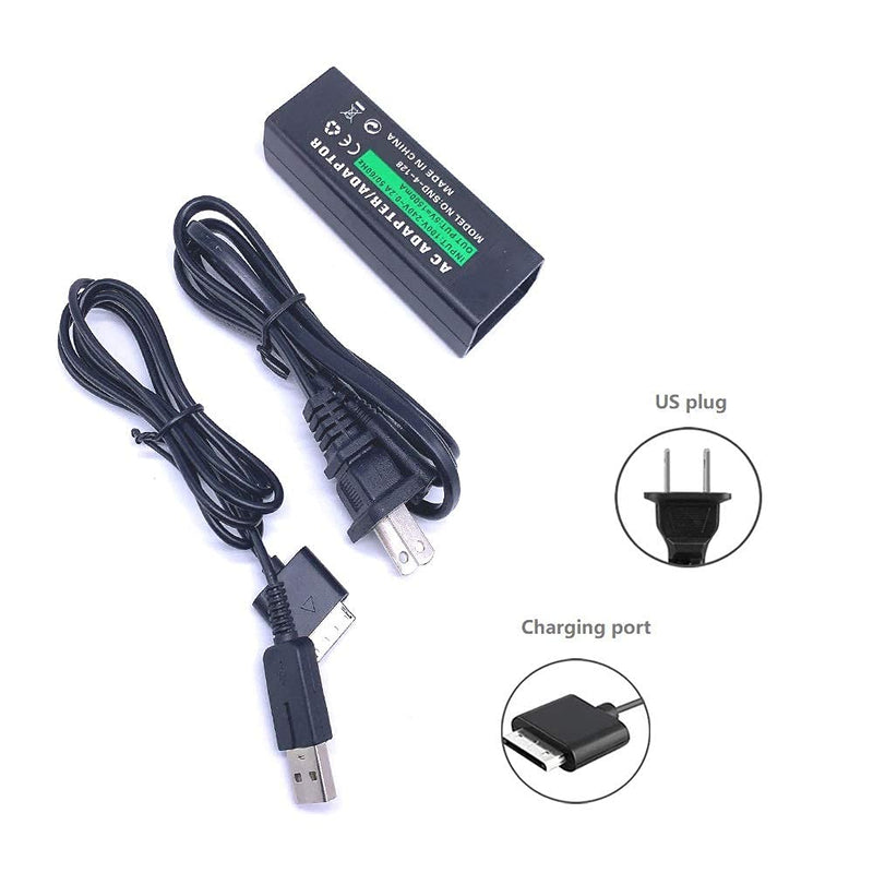 AC Power Charger Adapter with USB Charging Cable Cord for PSP GO- Wall Chargers Supply Kit for PSP Go