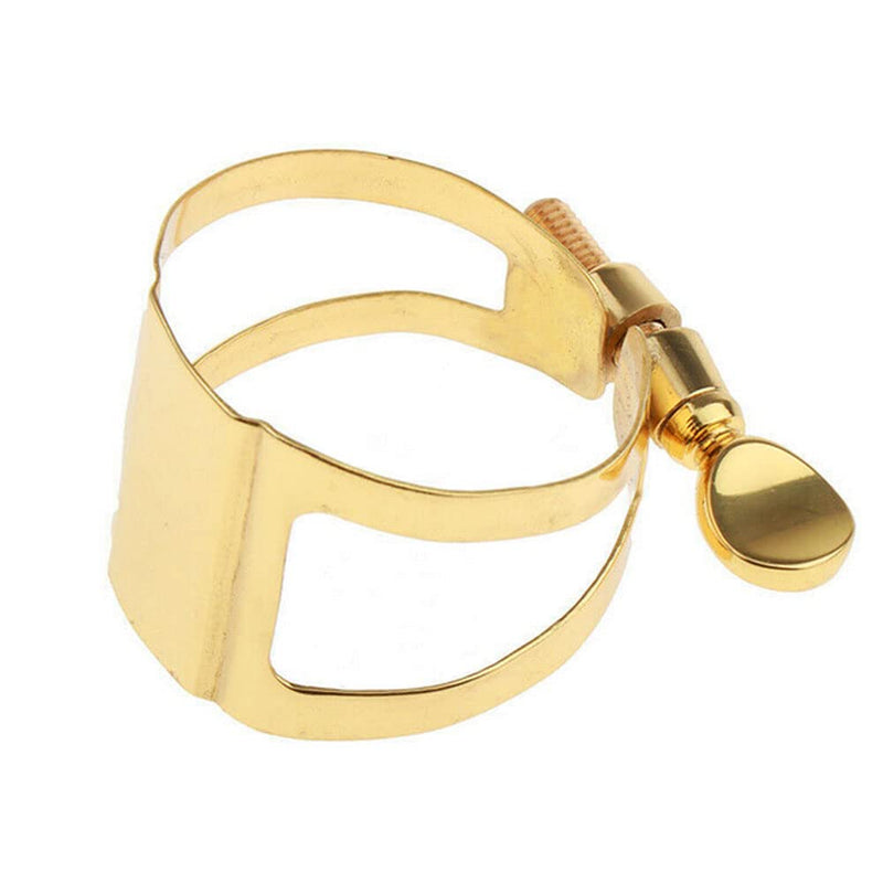 [AUSTRALIA] - Brass Sax Ligature Tenor Saxophone Mouthpiece Ligature Fastener - Gold Plated 