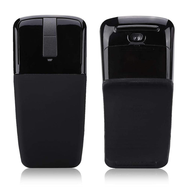 Wireless Bluetooth Mouse 1600DPI Ergonomic Foldable Arc Optical Touch Mouse with USB Receiver Suitable for PC Laptop Notebook Mac