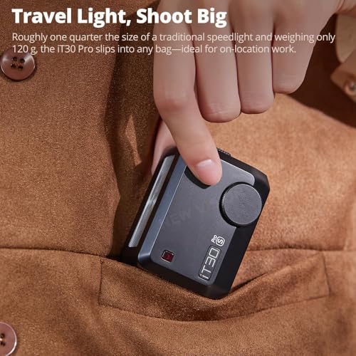 GODOX iT30 Pro IT30Pro S Mini Flash for Sony Camera, TTL Auto-Exposure, Touchscreen, 2.4G Wireless 1/8000 HSS Speedlight, 1.5s Recycle, 560 Flashes, Built-in Diffuser and Battery, USB-C Fast Charging