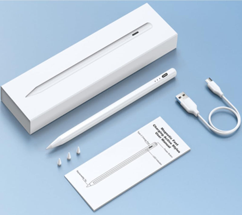 Stylus Pen for iPad W/Palm Rejection&Tilt, 13 Mins Fully Charged, MEKO Apple Pencil iPad Pen for iPad 6-10,iPad Pro12.9&11",iPad Air3/4/5,iPad mini5/6 A-White