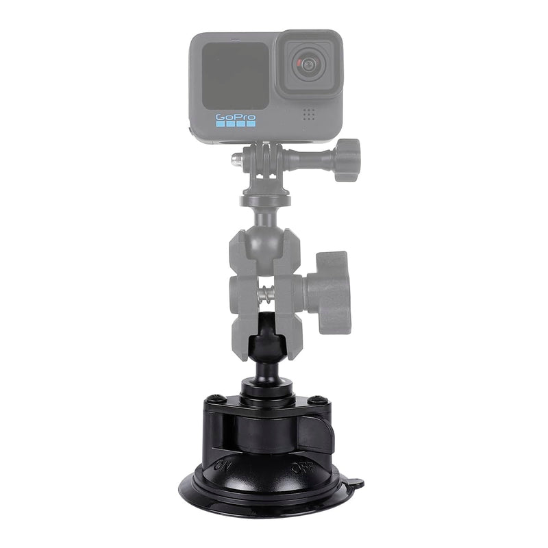 Suction Cup Base Mount with 25mm/1" Ball,Compatible with RAM Mounts and Other B Size Double Ball Socket Arm