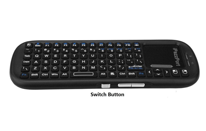 iPazzPort 2.4G Mini Wireless Keyboard with Touchpad Mouse Combo, Lightweight Portable Keyboard Controller, Compatible with Android TV Box/PC/Tablets/PS4/Raspberry Pi 3/HTPC KP-810-19S