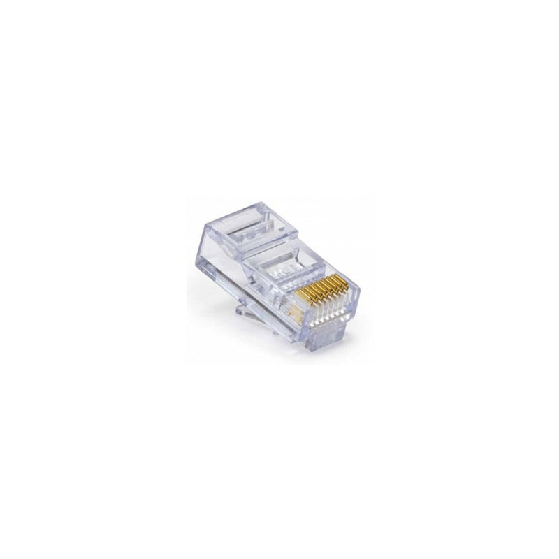 Platinum Tools 202016J EZ-RJ45 Cat6 50/50 Combo, Modular Connector for Ethernet Cable Termination, 100 per Jar Connector&Strain Relief