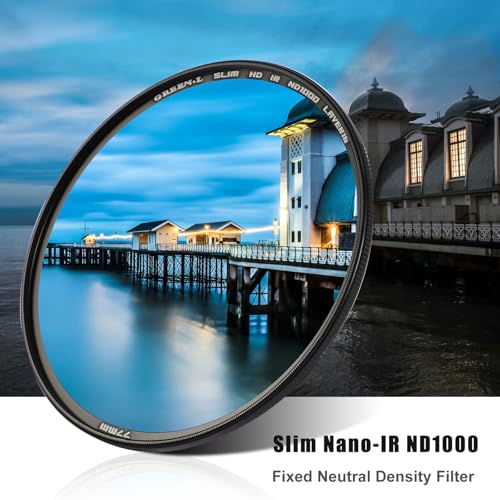 GREEN.L 67mm ND1000 Filter, 10 Stop ND Filter 67mm, Super Slim Multi-Layer Nano Coatings Fixed Neutral Density Filter Nano Coating ND1000