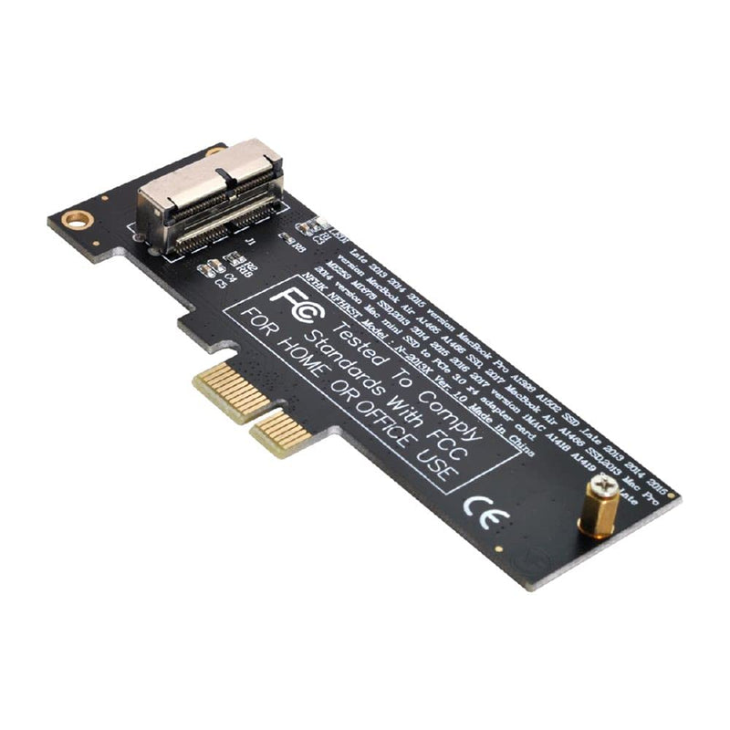 Cablecc PCI Express PCI-E 1X to 12+16Pin 2013-2017 Mac Pro Air SSD Convert Card for A1493 A1502 A1465 A1466 Black PCI-E 1X