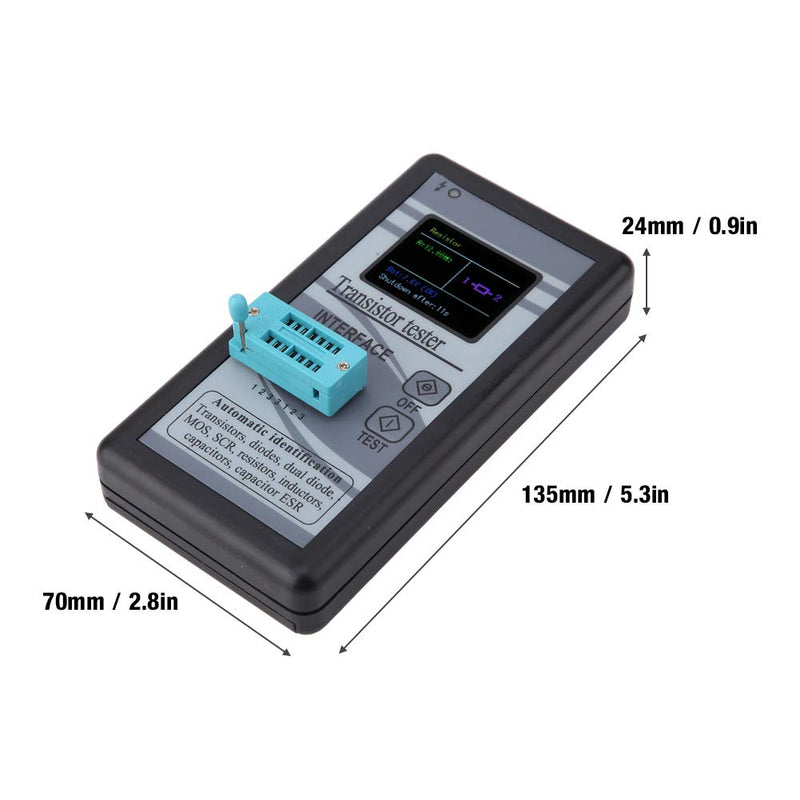 M328 Transistor Tester, NPN/PNP Transistor, Transistor Tester Multifunctional Transistor Diode Resistance Inductance, 0.5Ω - 50MΩ, LCD Transistor Tester Digital Transistor Tester