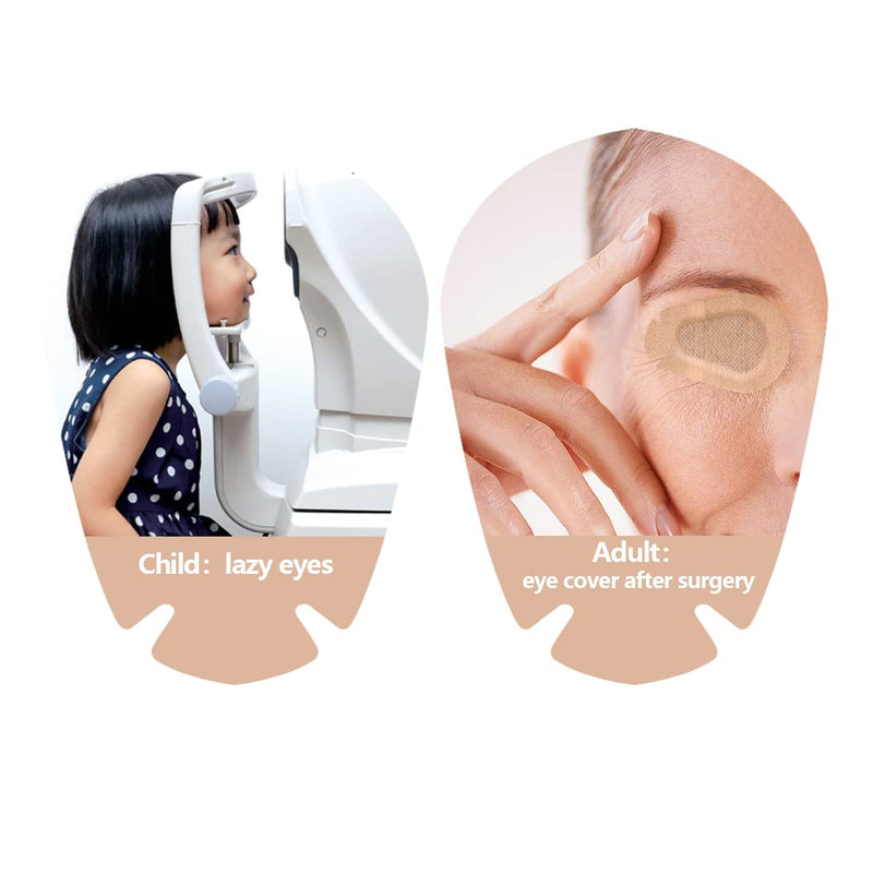 40pcs Adhesive Eye Patches for Adults/Kids,Skin Color Non-Woven Adhesive Bandages Wound Dressings for Adults/Kids 40pcs Skin