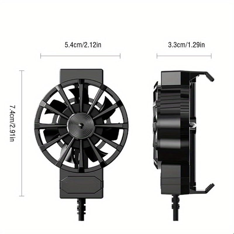 USB-Powered Phone Cooling Fan | Back Clip Smartphone Cooler Portable Mobile Phone Cooling Fan, A Must-have Gadget For Gaming and Live Streaming