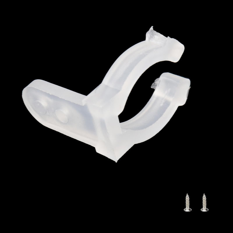 100Pcs 1/2 Inch LED Rope Light Clips Holder Cable Clips with Screws for Hanging Christmas Light String Lights Outdoor Wedding Patio LED Light Wall Mount 1/2 Inch(12mm) Transparent