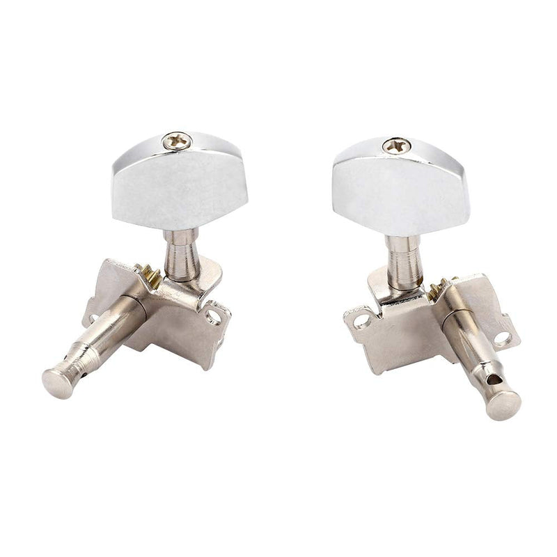 Ukulele Tuning Pegs,2L2R Silver Classical Tuning Pegs Machine Heads Ukulele DIY Parts Playing Accessories