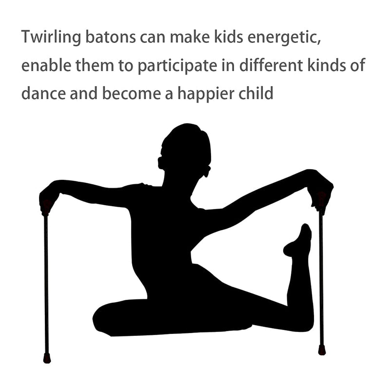 Twirling Baton 21 Inches Marching Baton Spinning Dance Baton Metal Gymnastics Parade Stick for Child in Majorette