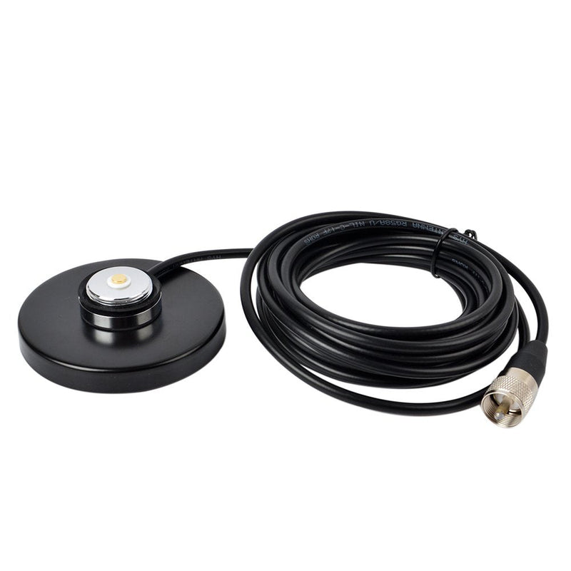 [AUSTRALIA] - HYS TC-MB90 NMO Mount Magnetic Base for Car Bus Taxi Mobile Radio Antenna W/5M(16.4ft) RG58 Coaxial Cable PL-259 Plug 
