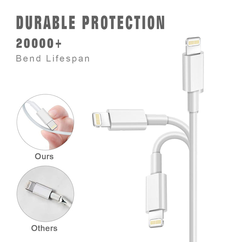 [AUSTRALIA] - iPhone Charger, 5Pack(6/6/6/10/10FT) [Apple MFi Certified] Apple Charging Cables Lightning Cable Fast iPhone Charging Cord for iPhone 14/13/12/11/11Pro/11Max/ X/XS/XR/XS 6/6/6/10/10FT 